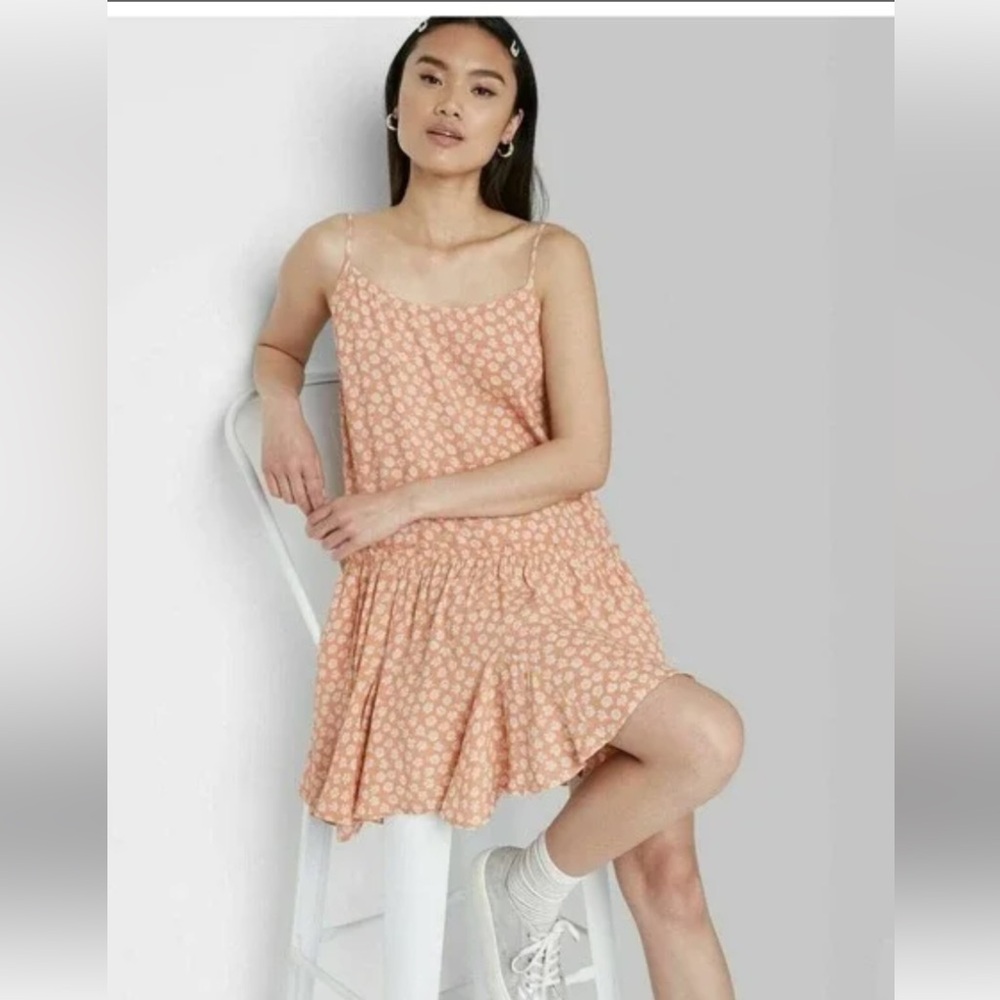 Wild Fable Floral Trapeze Swing Dress, Size Medium